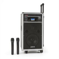 ST-100 MK2, prenosný PA audio systém, bluetooth, CD, USB, SD, MP3, akumulátor, UKV