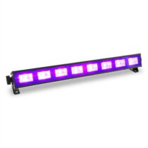 BUV93, LED bar, čierne svetlo, svetelná lišta so spínačom, 8 x 3 W, UV LED
