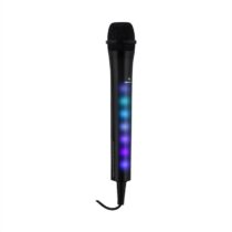 Kara Dazzl karaoke mikrofón s LED svetelným efektom, čierna farba