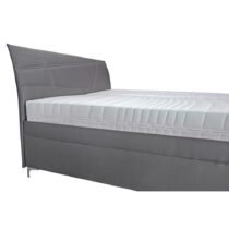 Čalúnená Posteľ Lauren 160x200, Antracit, Text. Koža