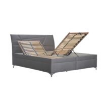 Čalúnená Posteľ Lauren 160x200, Sivá Koženka