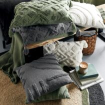 Dekoračný Vankúš Ibiza, 40/60cm, Antracitová