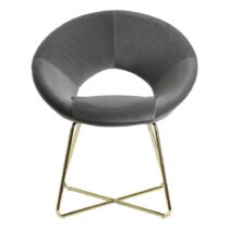 Jedálenská Stolička S Podrúčkami Tm. Sivá