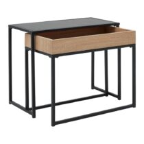 Konferenčný Stolík Ani 60x30 Cm, Drevodekor/čierna