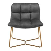 Kreslo Zo Zamatu Rina - Sivé