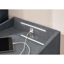 Nočný Stolík Moon Poťah Uran Antracit,v. 61cm