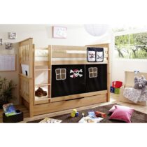 Poschodová Posteľ Pirát Sammy 90x200 Cm Prírodná