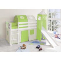 Posteľ S Priestorom Na Hru Kasper Záves Béžovo-Zelený