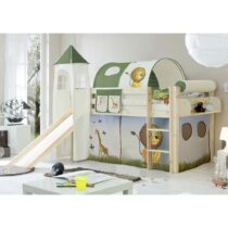Posteľ S Priestorom Na Hru Kasper Záves Zelený