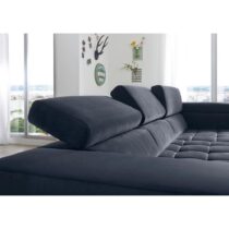 Rohová Sedačka Iba, Elektricky Polohovateľná, Tmavomodrá