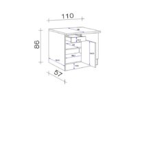 Rohová Spodná Skrinka Venezia - Valero Biela