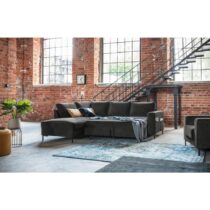 Rozkladacia Rohová Pohovka Lofty Lilly Tmavosivá