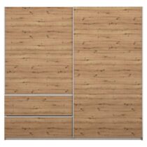 Šatníková Skriňa So Zrkadlom Sevilla, 218cm, Dub Artisan