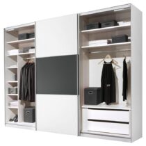 Skriňa S Posuvnými Dverami Includo, Biela / Antracitová