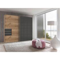 Skriňa S Posuvnými Dverami Saigon Grafit, Dub