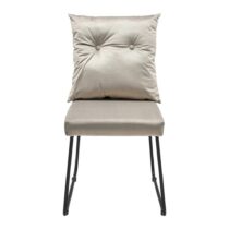 Stolička Zo Zamatu Bono - Sivohnedá