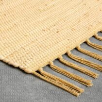 Tkaný Handričkový Koberec Julia 2, 70/130cm, Béžová