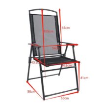 Záhradná Stolová Súprava Čierne Sklo