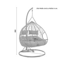 Závesné Kreslo Enea Sivé